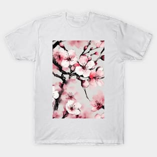 Japanese cherry blossom designed T-shirt D T-Shirt